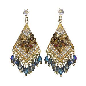 Crystal Cz Boho Earrings Y2K Vintage Retro Drop Jewelry Boheme